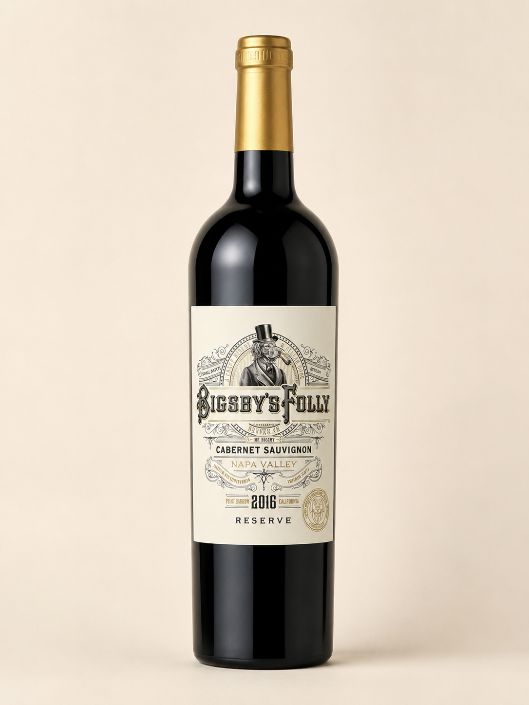 A bottle of Bigsby's Folly Cabernet Sauvignon